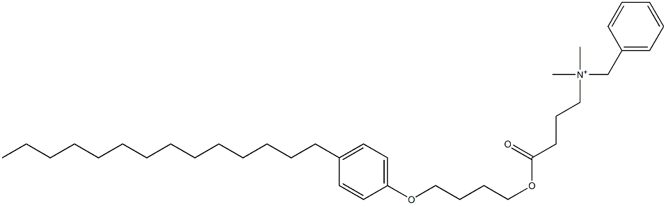 N,N-Dimethyl-N-benzyl-N-[3-[[4-(4-tetradecylphenyloxy)butyl]oxycarbonyl]propyl]aminium Struktur