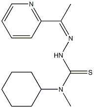 4-Cyclohexyl-4-methyl-1-[1-(2-pyridyl)ethylidene]thiosemicarbazide Struktur