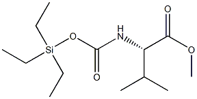 (2S)-2-(Triethylsilyloxycarbonylamino)-3-methylbutyric acid methyl ester Struktur