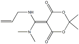 5-[(Allylamino)(dimethylamino)methylene]-2,2-dimethyl-1,3-dioxane-4,6-dione Struktur