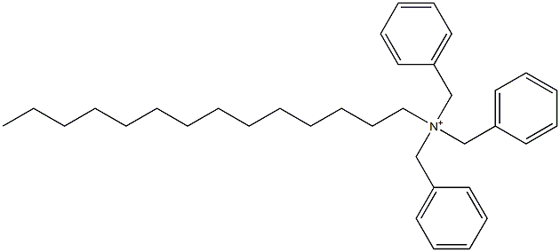 Tetradecyltribenzylaminium Struktur