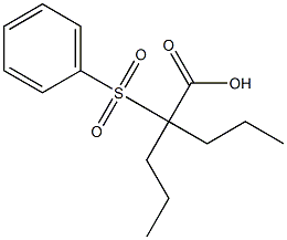 2-Propyl-2-phenylsulfonylpentanoic acid Struktur