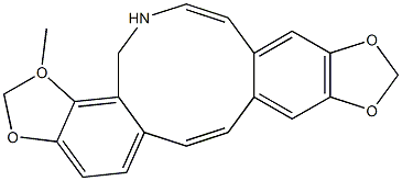 4,5,6,7-Tetrahydro-5-methylbis[1,3]benzodioxolo[4,5-c:5',6'-g]azecine Struktur