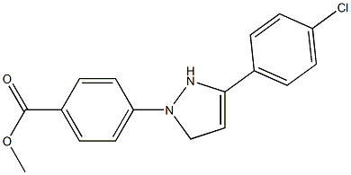 4-[3-(4-Chlorophenyl)-3-pyrazolin-1-yl]benzoic acid methyl ester Struktur