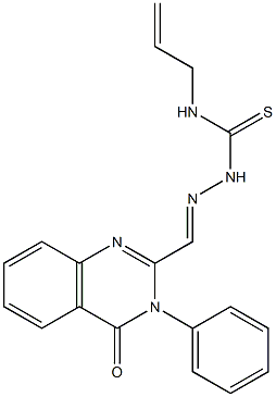 3-(Phenyl)-2-[[[allylamino]thiocarbonylamino]iminomethyl]quinazolin-4(3H)-one Struktur