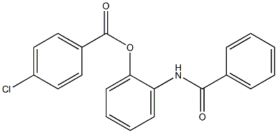 4-Chlorobenzoic acid 2-benzoylaminophenyl ester Struktur