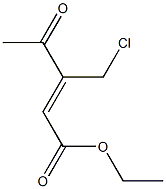 3-(Chloromethyl)-4-oxo-2-pentenoic acid ethyl ester Struktur