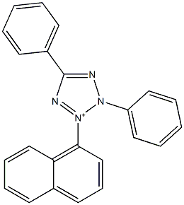 3-(1-Naphtyl)-2,5-diphenyl-2H-tetrazole-3-ium Struktur