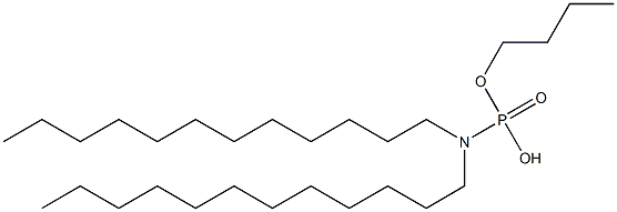 N,N-Didodecylamidophosphoric acid hydrogen butyl ester Struktur