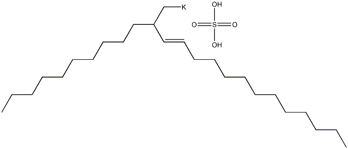 Sulfuric acid 2-decyl-3-pentadecenyl=potassium ester salt Struktur