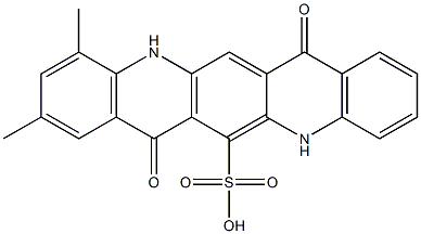 5,7,12,14-Tetrahydro-9,11-dimethyl-7,14-dioxoquino[2,3-b]acridine-6-sulfonic acid Struktur