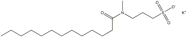 3-(N-Tridecanoyl-N-methylamino)-1-propanesulfonic acid potassium salt Struktur