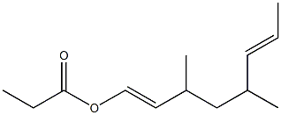 Propionic acid 3,5-dimethyl-1,6-octadienyl ester Struktur