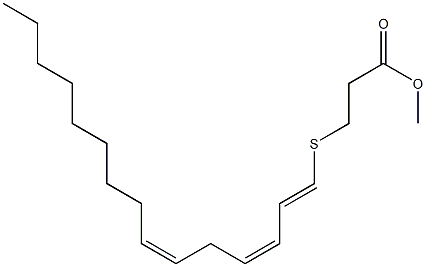 3-[[(1E,3Z,6Z)-1,3,6-Pentadecatrien]-1-ylthio]propionic acid methyl ester Struktur