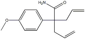 2-Allyl-2-(4-methoxyphenyl)-4-pentenamide Struktur