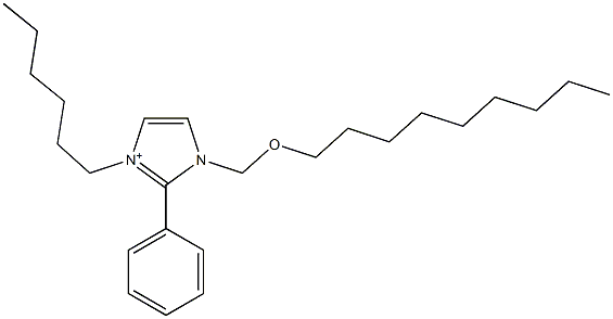 3-Hexyl-2-phenyl-1-[(nonyloxy)methyl]-1H-imidazol-3-ium Struktur