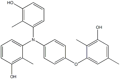 N,N-Bis(3-hydroxy-2-methylphenyl)-4-(3-hydroxy-2,5-dimethylphenoxy)benzenamine Struktur