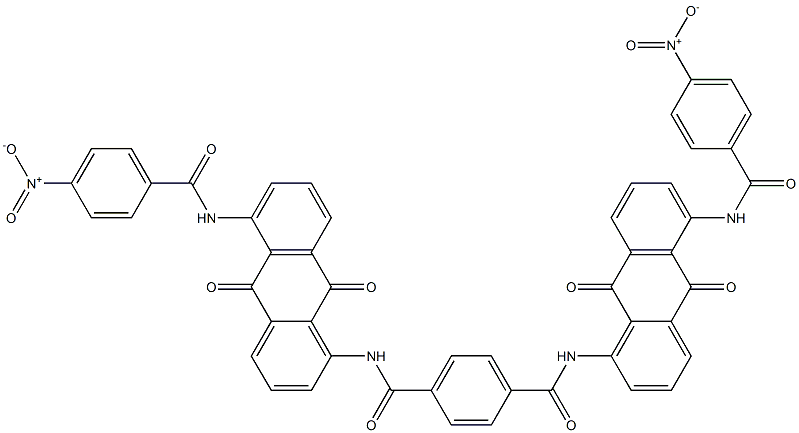 N,N'-Bis[5-(p-nitrobenzoylamino)-1-anthraquinonyl]terephthalamide Struktur