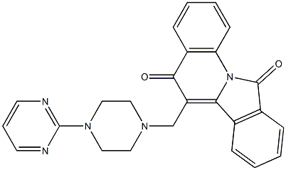 6-[[4-(Pyrimidin-2-yl)piperazin-1-yl]methyl]isoindolo[2,1-a]quinoline-5,11(5H)-dione Struktur