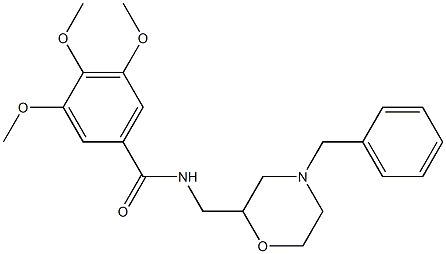 N-(4-Benzylmorpholin-2-ylmethyl)-3,4,5-trimethoxybenzamide Struktur