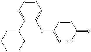 Maleic acid hydrogen 1-(o-cyclohexylphenyl) ester Struktur