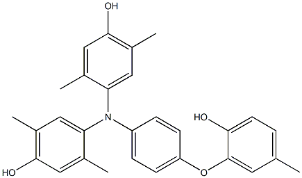 N,N-Bis(4-hydroxy-2,5-dimethylphenyl)-4-(2-hydroxy-5-methylphenoxy)benzenamine Struktur