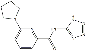 6-(1-Pyrrolidinyl)-N-(1H-tetrazol-5-yl)pyridine-2-carboxamide Struktur