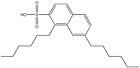 1,7-Dihexyl-2-naphthalenesulfonic acid Struktur