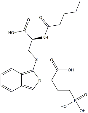 S-[2-(3-Phosphono-1-carboxypropyl)-2H-isoindol-1-yl]-N-valeryl-L-cysteine Struktur