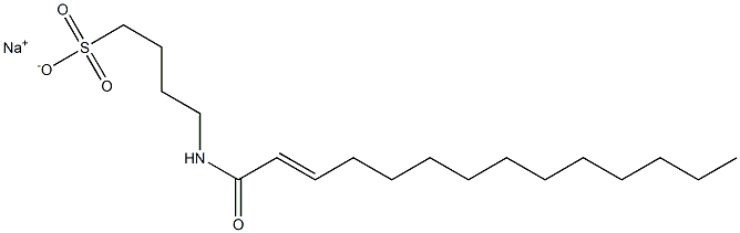 4-(2-Tetradecenoylamino)-1-butanesulfonic acid sodium salt Struktur