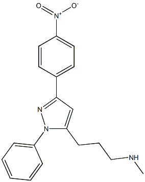 1-Phenyl-3-(4-nitrophenyl)-5-[3-(methylamino)propyl]-1H-pyrazole Struktur