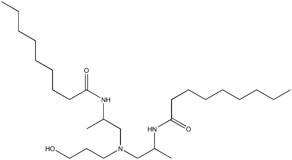 N,N'-[3-Hydroxypropyliminobis(1-methyl-2,1-ethanediyl)]bis(nonanamide) Struktur