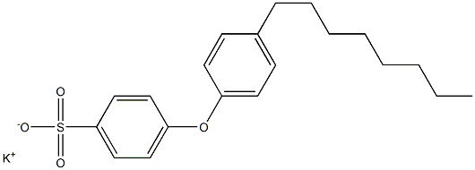 4-(4-Octylphenoxy)benzenesulfonic acid potassium salt Struktur