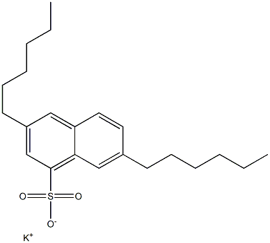 3,7-Dihexyl-1-naphthalenesulfonic acid potassium salt Struktur