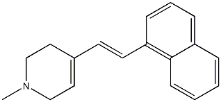 1-Methyl-4-[(E)-2-(1-naphtyl)vinyl]-1,2,3,6-tetrahydropyridine Struktur