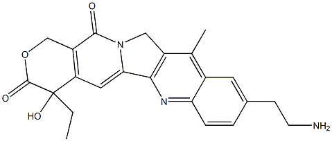 4,12-Dihydro-9-(2-aminoethyl)-4-ethyl-4-hydroxy-11-methyl-1H-pyrano[3',4':6,7]indolizino[1,2-b]quinoline-3,14-dione Struktur