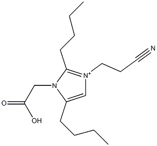 3-(2-Cyanoethyl)-2,5-dibutyl-1-(carboxymethyl)-1H-imidazol-3-ium Struktur