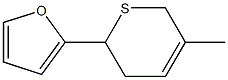 5,6-Dihydro-3-methyl-6-(2-furanyl)-2H-thiopyran Struktur