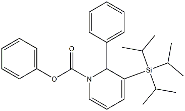 1,2-Dihydro-2-phenyl-3-(triisopropylsilyl)pyridine-1-carboxylic acid phenyl ester Struktur