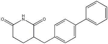 3-(4-Phenylbenzyl)piperidine-2,6-dione Struktur