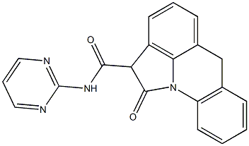 N-(2-Pyrimidinyl)-1,2-dihydro-1-oxo-6H-pyrrolo[3,2,1-de]acridine-2-carboxamide Struktur