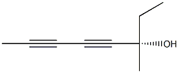 [S,(-)]-3-Methyl-4,6-octadiyne-3-ol Struktur