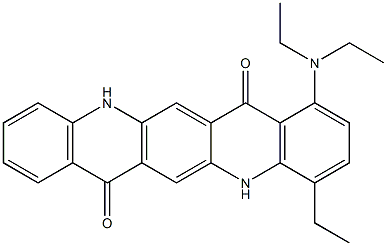 1-(Diethylamino)-4-ethyl-5,12-dihydroquino[2,3-b]acridine-7,14-dione Struktur