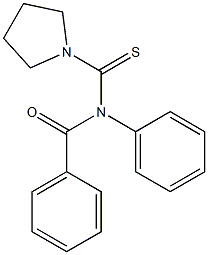 N-Benzoyl-N-phenyl-1-pyrrolidinecarbothioamide Struktur