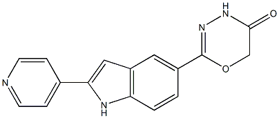 2-[2-(4-Pyridinyl)-1H-indol-5-yl]-4H-1,3,4-oxadiazin-5(6H)-one Struktur