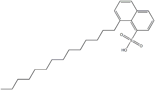 8-Tetradecyl-1-naphthalenesulfonic acid Struktur