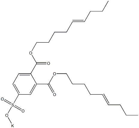 4-(Potassiosulfo)phthalic acid di(5-nonenyl) ester Struktur