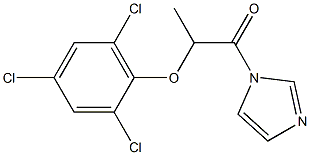 1-(1H-Imidazol-1-yl)-2-(2,4,6-trichlorophenoxy)-1-propanone Struktur