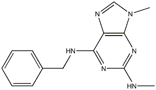 2-Methylamino-6-benzylamino-9-methyl-9H-purine Struktur