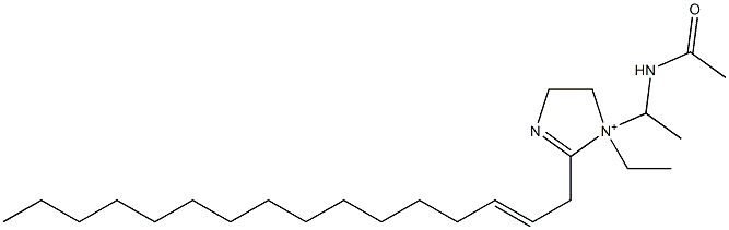 1-[1-(Acetylamino)ethyl]-1-ethyl-2-(2-hexadecenyl)-2-imidazoline-1-ium Struktur